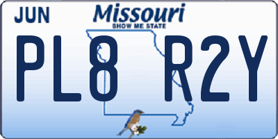 MO license plate PL8R2Y