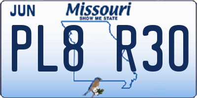 MO license plate PL8R3O