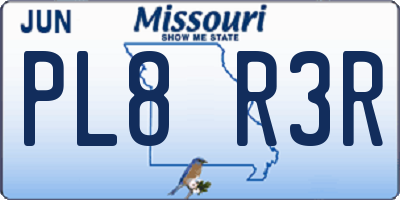 MO license plate PL8R3R