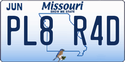 MO license plate PL8R4D