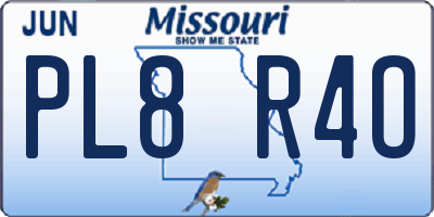 MO license plate PL8R4O
