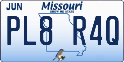 MO license plate PL8R4Q