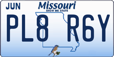 MO license plate PL8R6Y