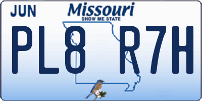 MO license plate PL8R7H