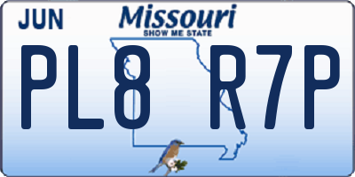 MO license plate PL8R7P