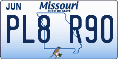 MO license plate PL8R9O