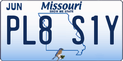 MO license plate PL8S1Y