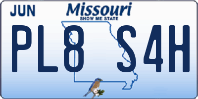MO license plate PL8S4H
