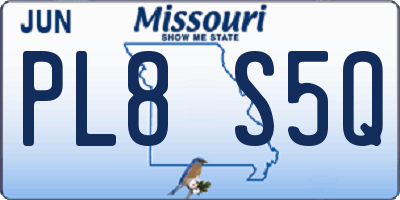 MO license plate PL8S5Q