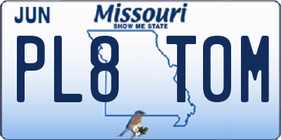 MO license plate PL8T0M