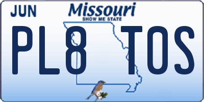MO license plate PL8T0S