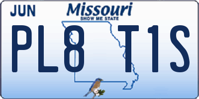 MO license plate PL8T1S