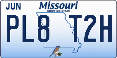 MO license plate PL8T2H