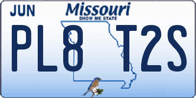 MO license plate PL8T2S