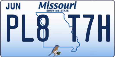 MO license plate PL8T7H