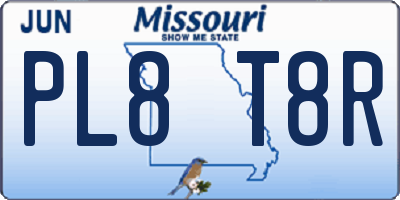 MO license plate PL8T8R
