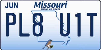 MO license plate PL8U1T