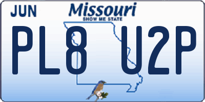 MO license plate PL8U2P