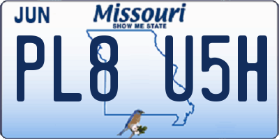 MO license plate PL8U5H