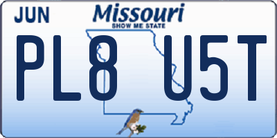 MO license plate PL8U5T