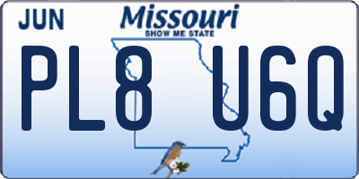 MO license plate PL8U6Q