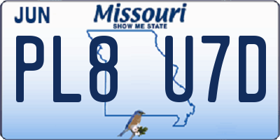 MO license plate PL8U7D