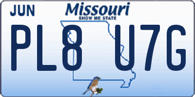 MO license plate PL8U7G