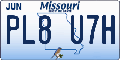 MO license plate PL8U7H