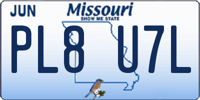MO license plate PL8U7L