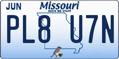 MO license plate PL8U7N