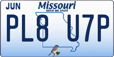 MO license plate PL8U7P