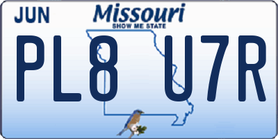 MO license plate PL8U7R
