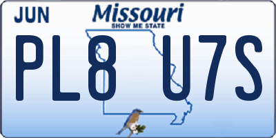 MO license plate PL8U7S