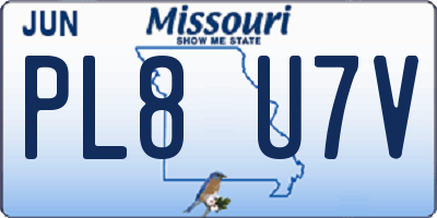 MO license plate PL8U7V