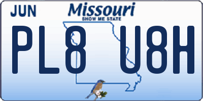 MO license plate PL8U8H