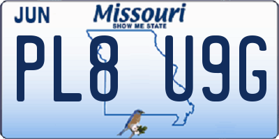 MO license plate PL8U9G