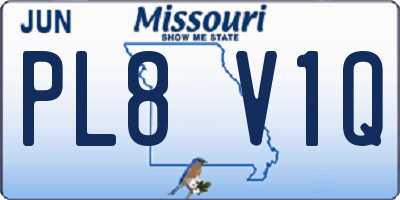 MO license plate PL8V1Q