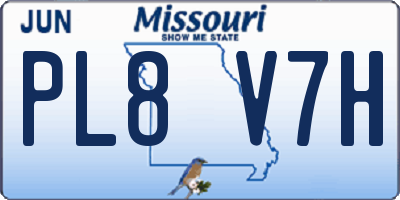 MO license plate PL8V7H