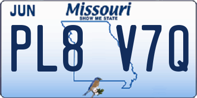 MO license plate PL8V7Q