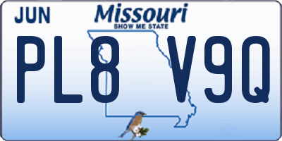 MO license plate PL8V9Q