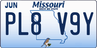 MO license plate PL8V9Y