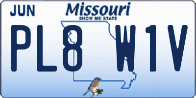 MO license plate PL8W1V