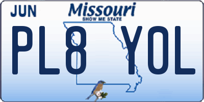 MO license plate PL8Y0L