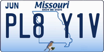 MO license plate PL8Y1V
