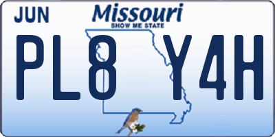 MO license plate PL8Y4H