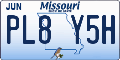 MO license plate PL8Y5H