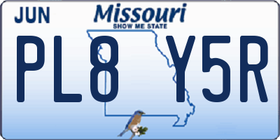 MO license plate PL8Y5R