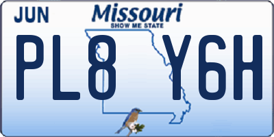 MO license plate PL8Y6H