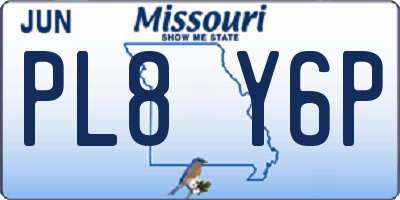 MO license plate PL8Y6P