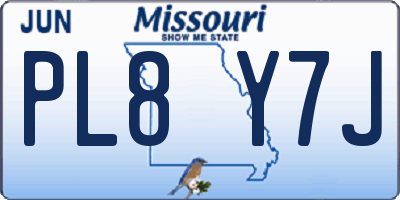 MO license plate PL8Y7J